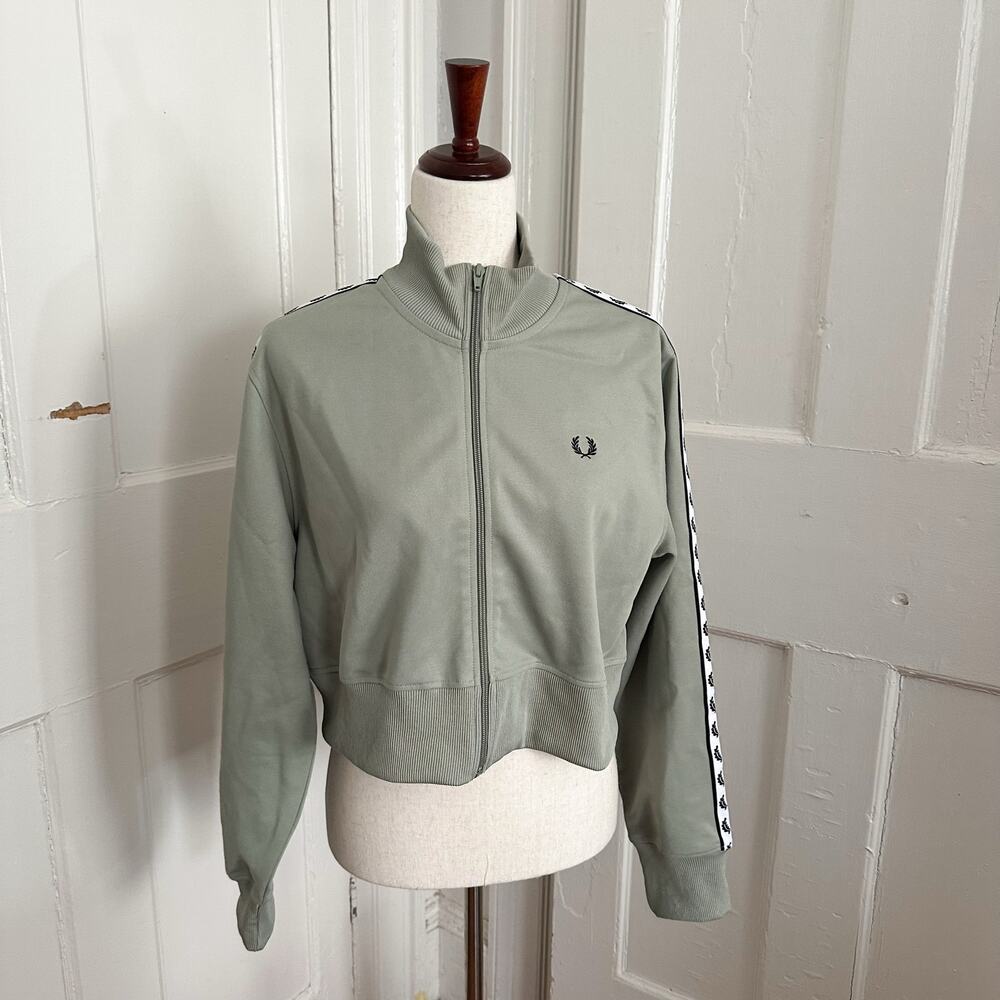 Fred Perry Green & White Track Jacket